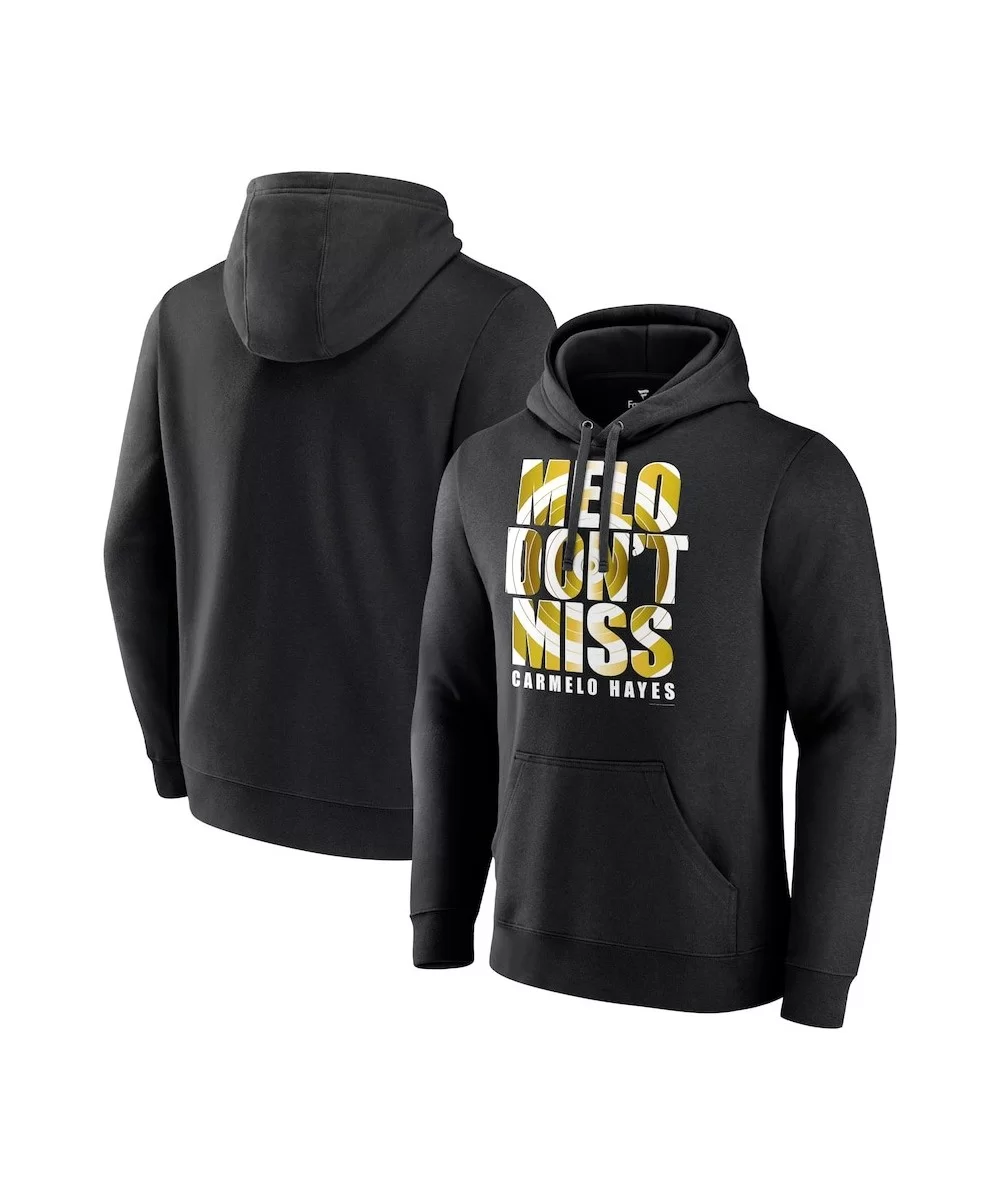 Men's Fanatics Branded Black Carmelo Hayes Melo Don't Miss Pullover Hoodie $12.00 Apparel