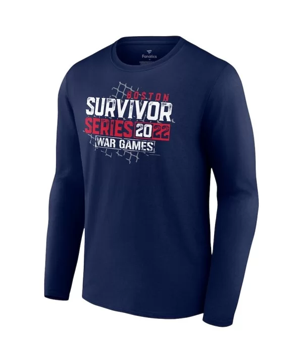 Men's Navy 2022 Survivor Series War Games Long Sleeve T-Shirt $13.72 T-Shirts