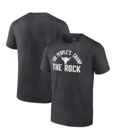 Men's Fanatics Branded Charcoal The Rock The People's Champ T-Shirt $8.40 T-Shirts