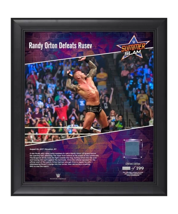 Randy Orton Framed 15" x 17" 2017 SummerSlam Collage with a Piece of Match-Used Canvas - Limited Edition of 199 $17.92 Home &...