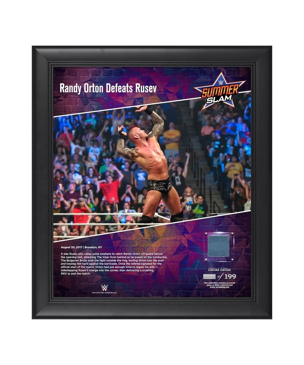 Randy Orton Framed 15" x 17" 2017 SummerSlam Collage with a Piece of Match-Used Canvas - Limited Edition of 199 $17.92 Home &...