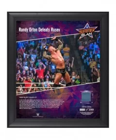 Randy Orton Framed 15" x 17" 2017 SummerSlam Collage with a Piece of Match-Used Canvas - Limited Edition of 199 $17.92 Home &...