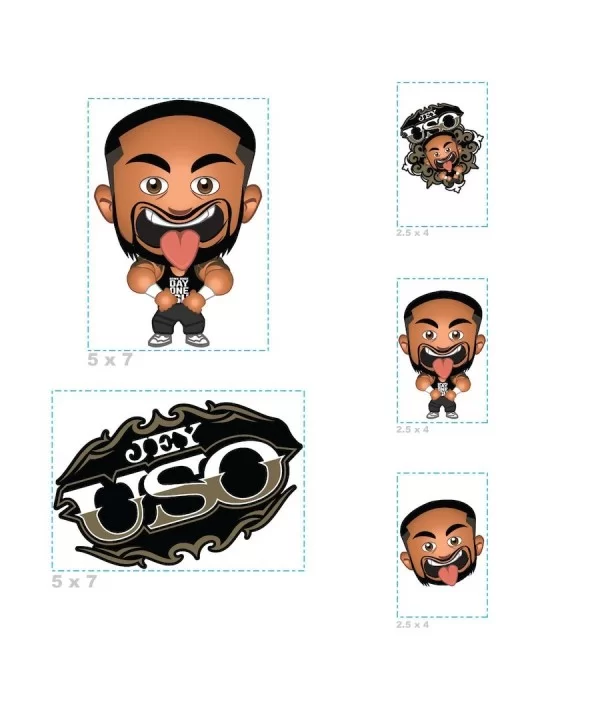 Fathead Jey Uso Five-Piece Removable Mini Decal Set $11.52 Home & Office