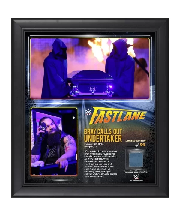 Bray Wyatt Framed 15" x 17" 2015 Fastlane Collage with a Piece of Match-Used Canvas - Limited Edition of 99 $25.20 Collectibles