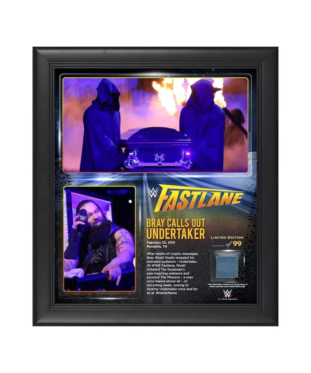 Bray Wyatt Framed 15" x 17" 2015 Fastlane Collage with a Piece of Match-Used Canvas - Limited Edition of 99 $25.20 Collectibles