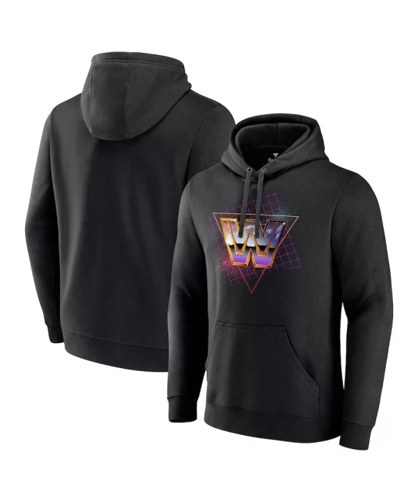 Men's Fanatics Branded Black WWE Retro Logo Pullover Hoodie $20.00 Apparel