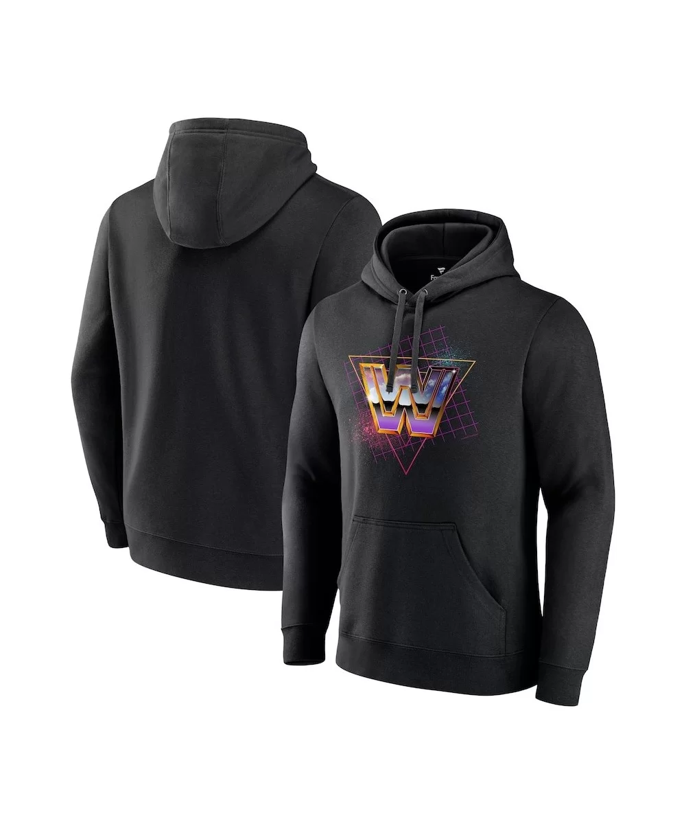 Men's Fanatics Branded Black WWE Retro Logo Pullover Hoodie $20.00 Apparel