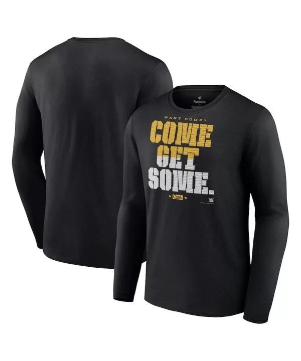 Men's Fanatics Branded Black John Cena Come Get Some Long Sleeve T-Shirt $10.92 T-Shirts