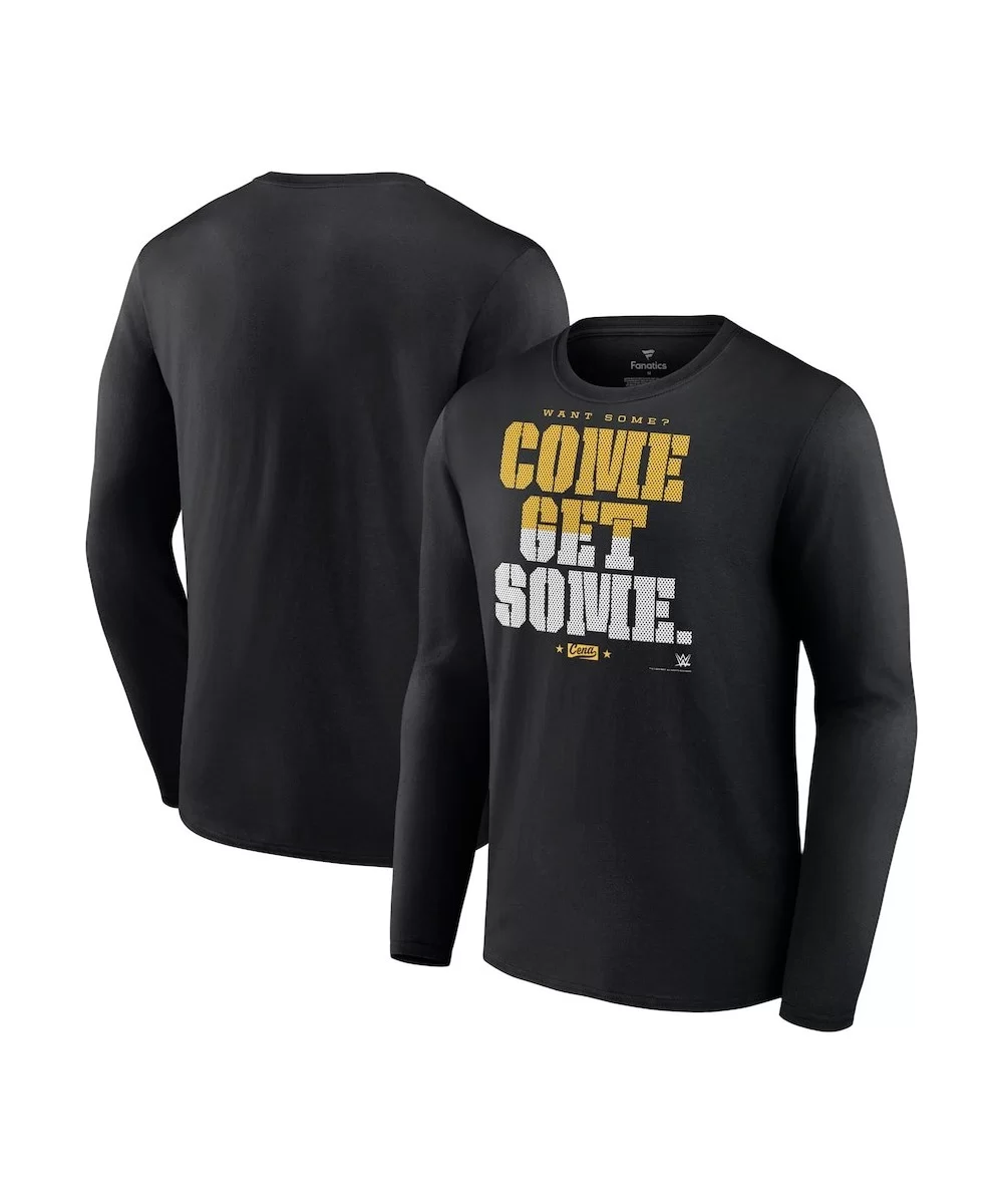 Men's Fanatics Branded Black John Cena Come Get Some Long Sleeve T-Shirt $10.92 T-Shirts