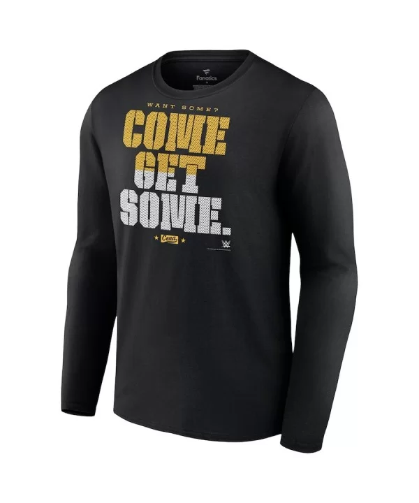 Men's Fanatics Branded Black John Cena Come Get Some Long Sleeve T-Shirt $10.92 T-Shirts