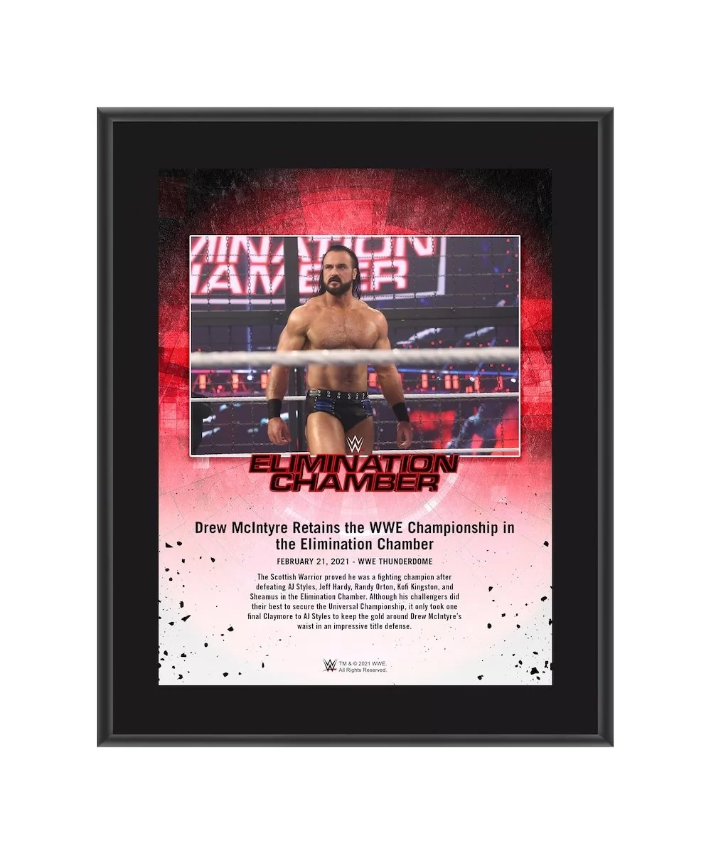 Drew McIntyre WWE Framed 10.5" x 13" 2021 Elimination Chamber Sublimated Collage $8.88 Collectibles