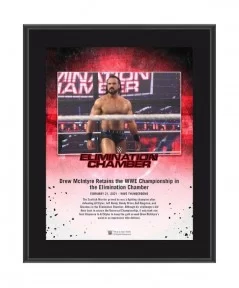 Drew McIntyre WWE Framed 10.5" x 13" 2021 Elimination Chamber Sublimated Collage $8.88 Collectibles