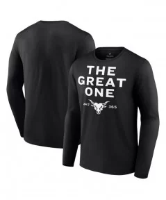 Men's Fanatics Branded Black The Rock The Great One Long Sleeve T-Shirt $9.80 T-Shirts