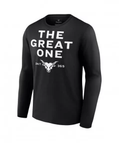 Men's Fanatics Branded Black The Rock The Great One Long Sleeve T-Shirt $9.80 T-Shirts