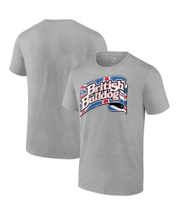 Men's Fanatics Branded Heather Gray British Bulldog Flag T-Shirt $6.94 T-Shirts