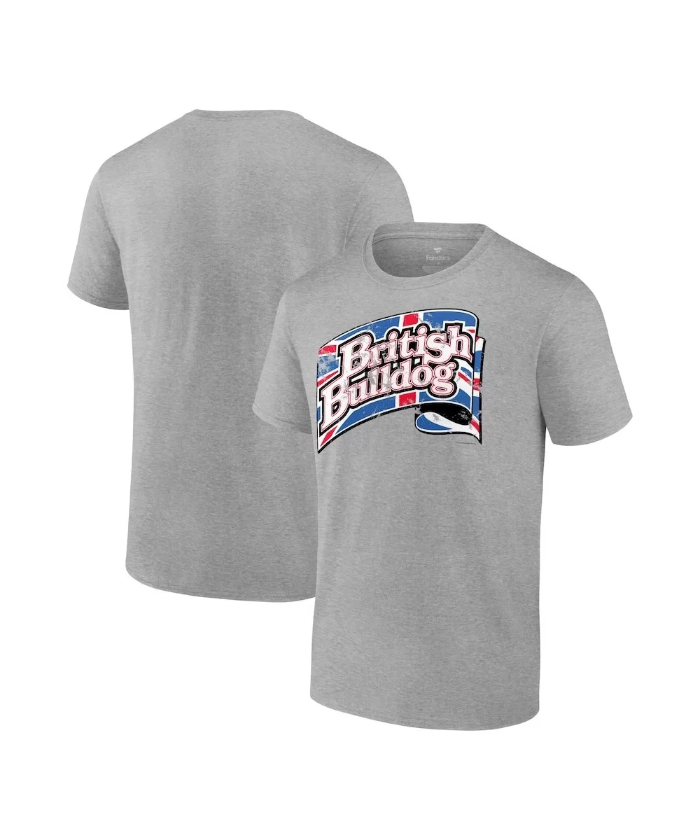 Men's Fanatics Branded Heather Gray British Bulldog Flag T-Shirt $6.94 T-Shirts