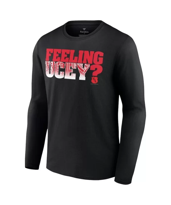 Men's Fanatics Branded Black The Bloodline Feeling Ucey? Long Sleeve T-Shirt $12.88 T-Shirts