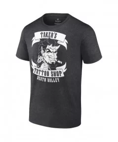 Men's Fanatics Branded Heather Charcoal The Undertaker Taker's Tattoo Shop Retro T-Shirt $9.84 T-Shirts