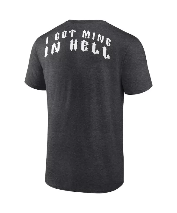 Men's Fanatics Branded Heather Charcoal The Undertaker Taker's Tattoo Shop Retro T-Shirt $9.84 T-Shirts