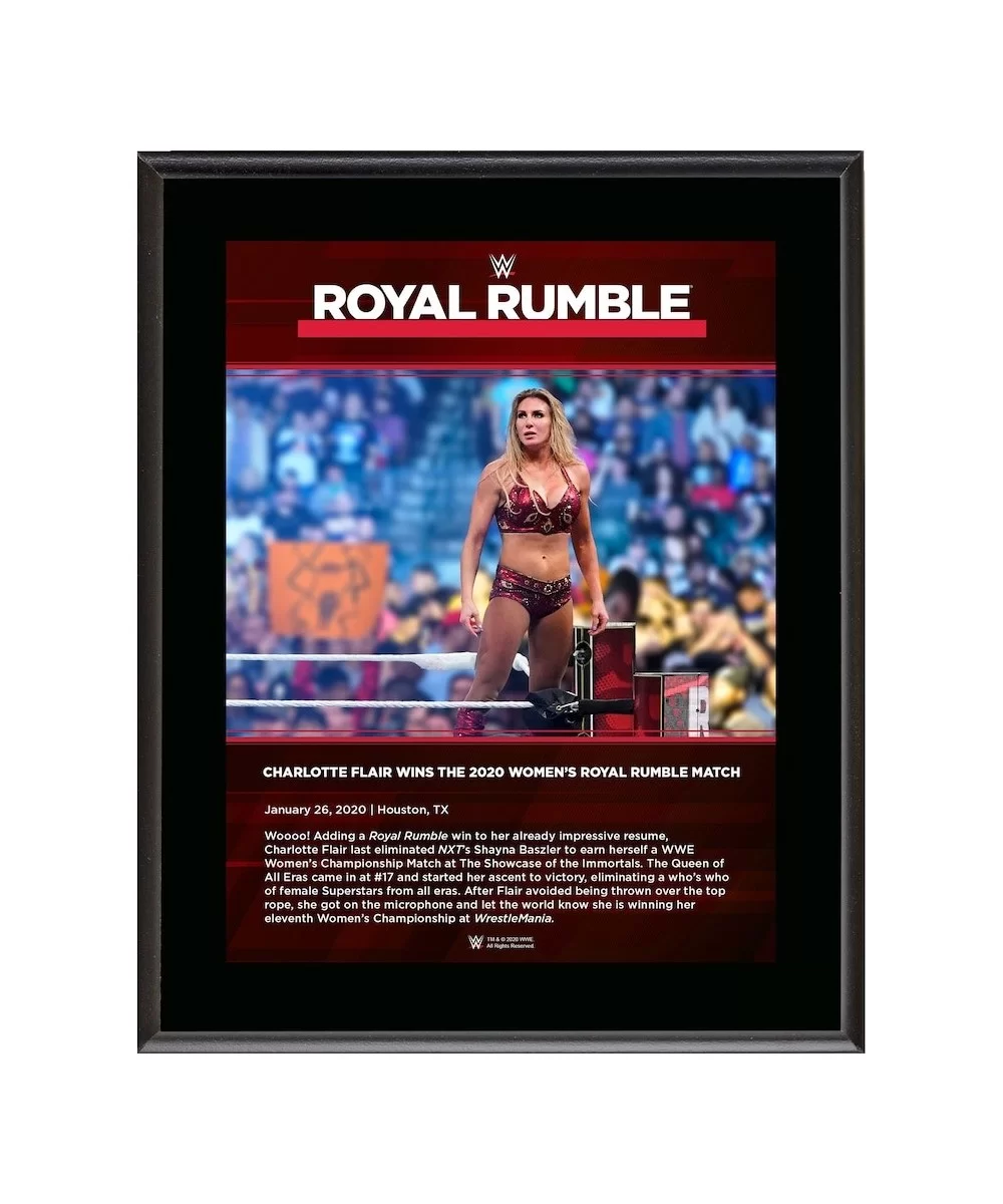 Charlotte Flair Framed 10.5" x 13" 2020 Royal Rumble Sublimated Plaque $7.20 Collectibles