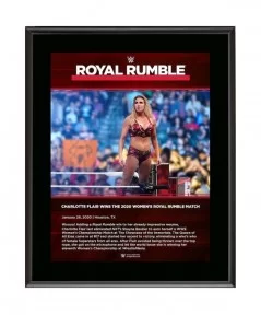 Charlotte Flair Framed 10.5" x 13" 2020 Royal Rumble Sublimated Plaque $7.20 Collectibles