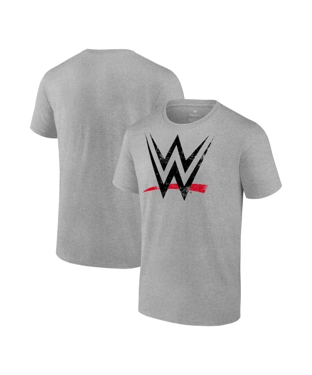 Men's Fanatics Branded Heather Gray WWE Distressed Logo T-Shirt $7.92 T-Shirts