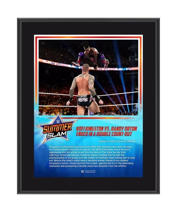 Kofi Kingston Framed 10.5" x 13" 2019 SummerSlam Sublimated Plaque $7.92 Home & Office