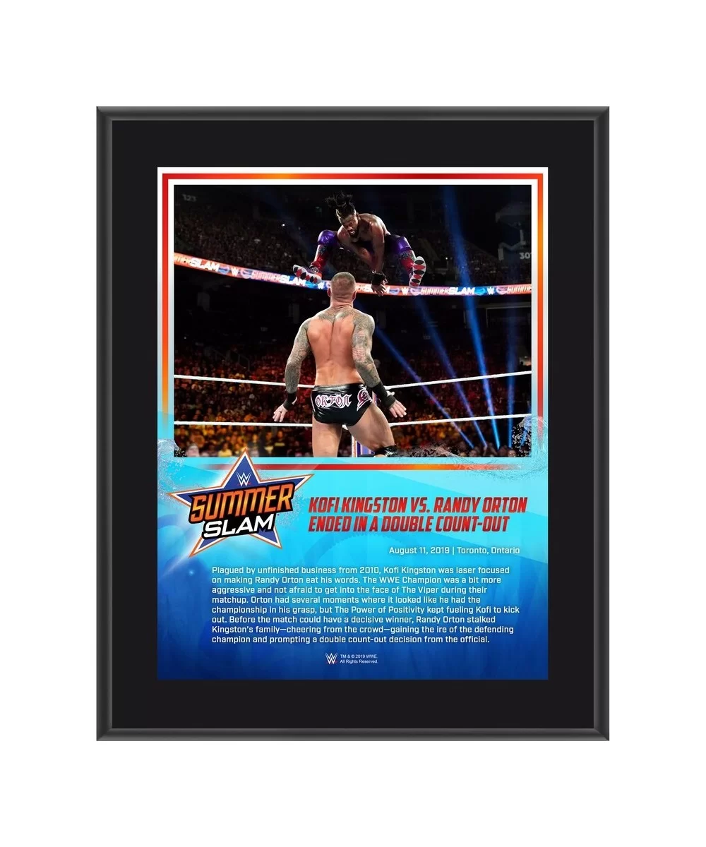 Kofi Kingston Framed 10.5" x 13" 2019 SummerSlam Sublimated Plaque $7.92 Home & Office