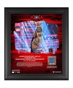 Bianca Belair Framed 15" x 17" 2021 WrestleMania Backlash Collage with a Piece of Match-Used Canvas - Limited Edition of 250 ...