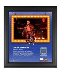 Edge Framed 15" x 17" 2021 SummerSlam Collage with a Piece of Match-Used Canvas - Limited Edition of 250 $28.00 Collectibles