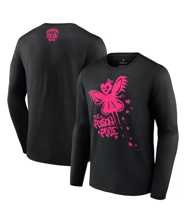 Men's Black Candice LeRae Poison Pixie Long Sleeve T-Shirt $10.64 T-Shirts