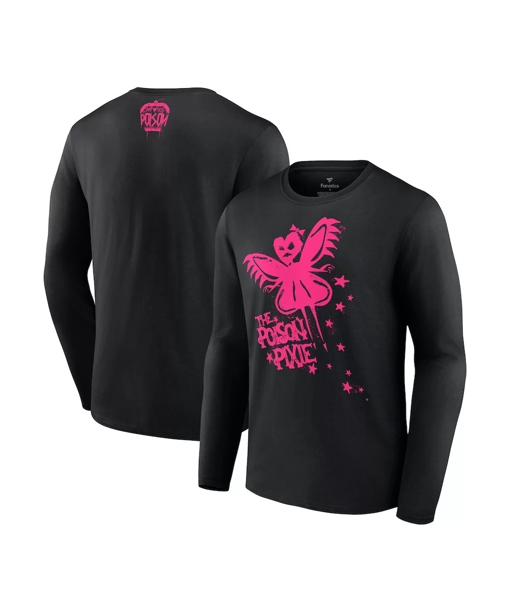 Men's Black Candice LeRae Poison Pixie Long Sleeve T-Shirt $10.64 T-Shirts