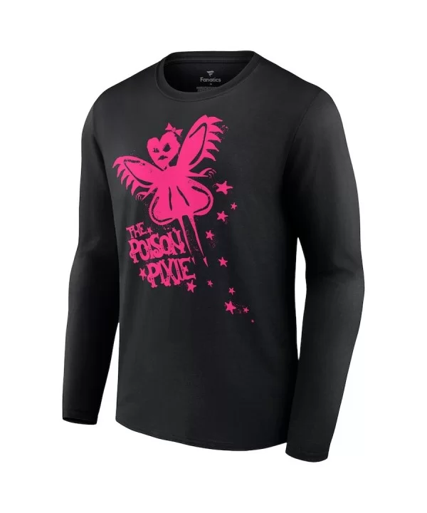 Men's Black Candice LeRae Poison Pixie Long Sleeve T-Shirt $10.64 T-Shirts