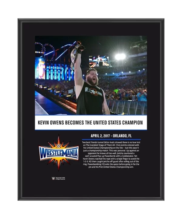 Kevin Owens 10.5" x 13" WrestleMania 33 Sublimated Plaque $9.60 Home & Office