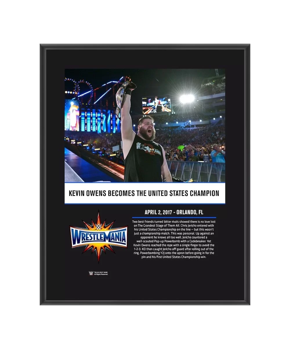 Kevin Owens 10.5" x 13" WrestleMania 33 Sublimated Plaque $9.60 Home & Office