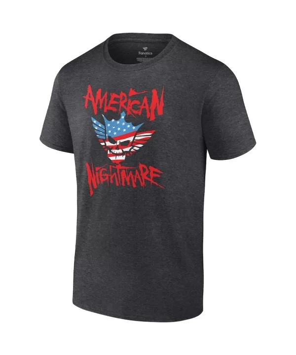 Men's Charcoal Cody Rhodes American Nightmare Logo T-Shirt $7.92 T-Shirts