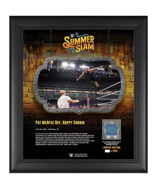 Pat McAfee 15" x 17" 2022 SummerSlam Collage with a Piece of Match-Used Canvas - Limited Edition of 250 $22.40 Home & Office