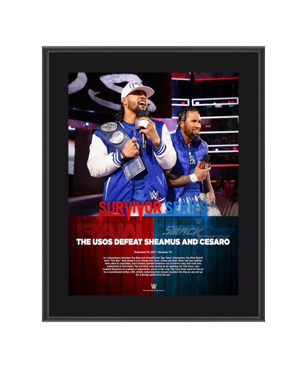 The Usos 10.5" x 13" 2017 Survivor Series Sublimated Plaque $8.40 Home & Office