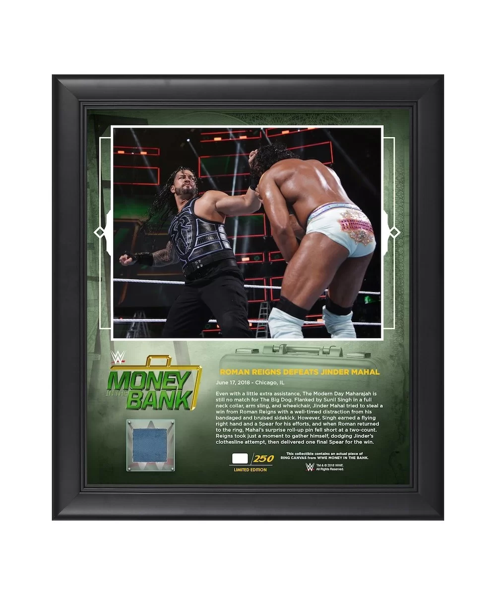 Roman Reigns Framed 15" x 17" 2018 Money In The Bank Collage with a Piece of Match-Used Canvas - Limited Edition of 250 $21.8...