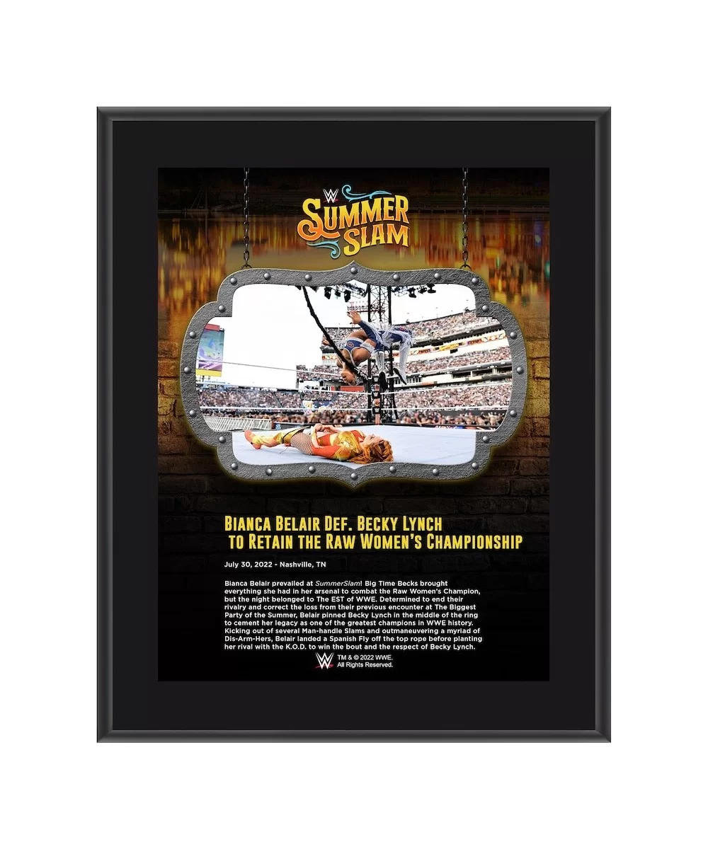 Bianca Belair 10.5" x 13" 2022 SummerSlam Sublimated Plaque $7.44 Home & Office