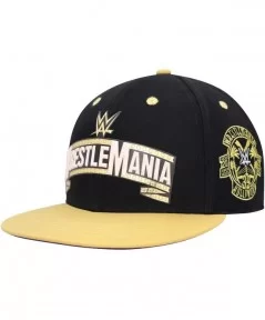 Men's Black/Gold WrestleMania 39 Baseball Snapback Hat $7.68 Apparel