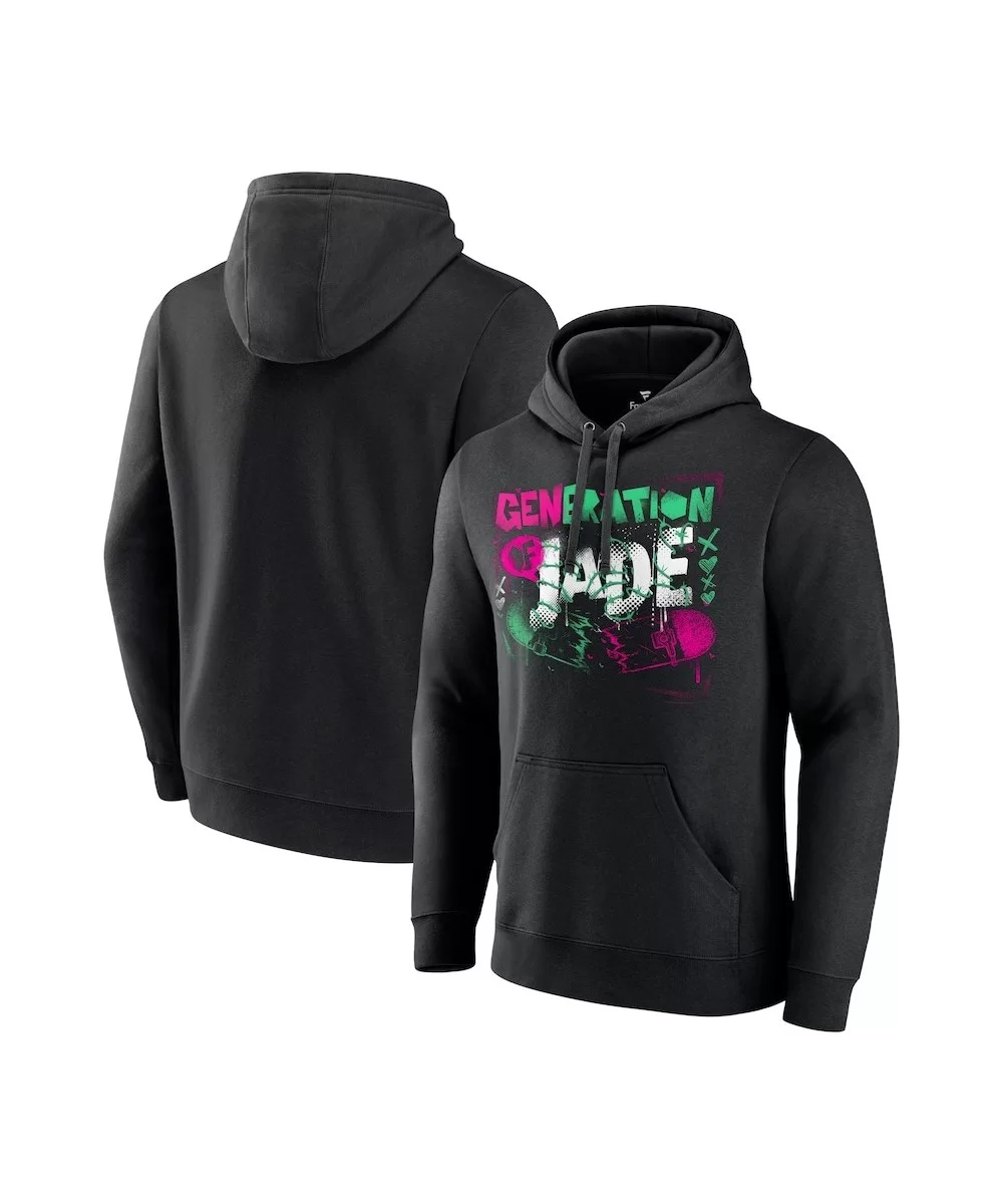 Men's Fanatics Branded Black Cora Jade Broken Skateboard Pullover Hoodie $14.80 Apparel