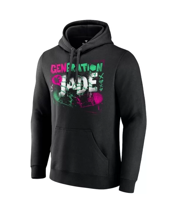 Men's Fanatics Branded Black Cora Jade Broken Skateboard Pullover Hoodie $14.80 Apparel