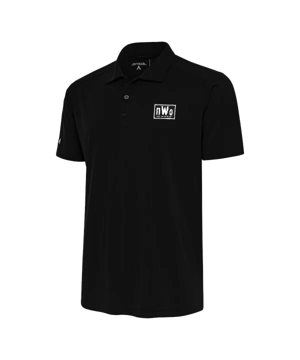 Men's Antigua Black nWo Big & Tall Tribute Polo $15.48 Apparel