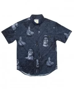 Men's Navy Andre the Giant Button-Down Shirt $12.54 Apparel