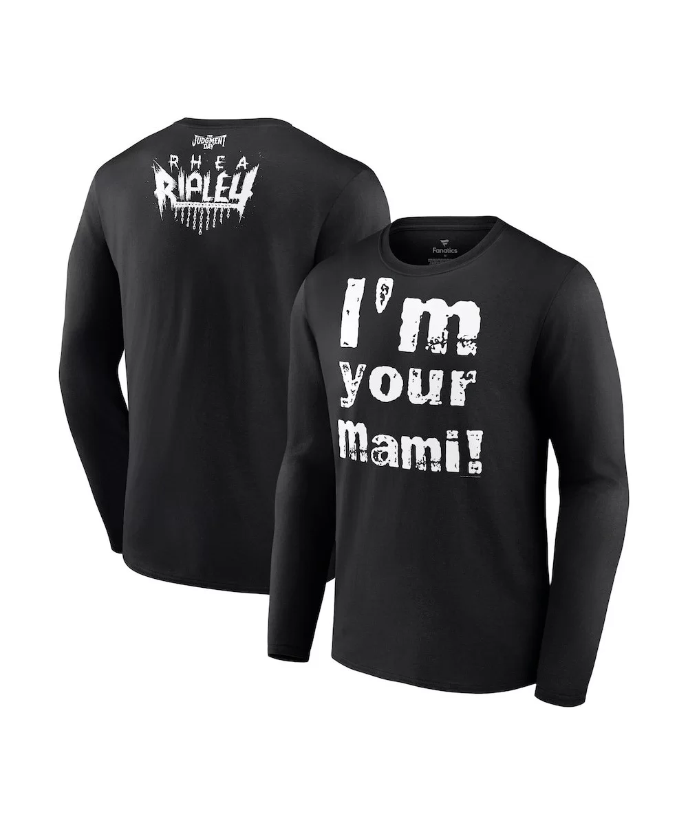 Men's Fanatics Branded Black Rhea Ripley I'm Your Mami Long Sleeve T-Shirt $13.44 T-Shirts