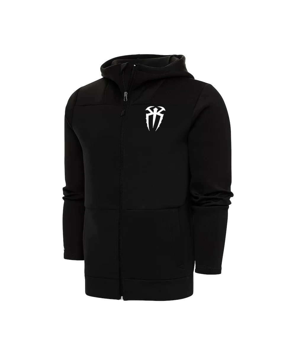 Men's Antigua Black Roman Reigns Protect Full-Zip Hoodie $18.87 Apparel