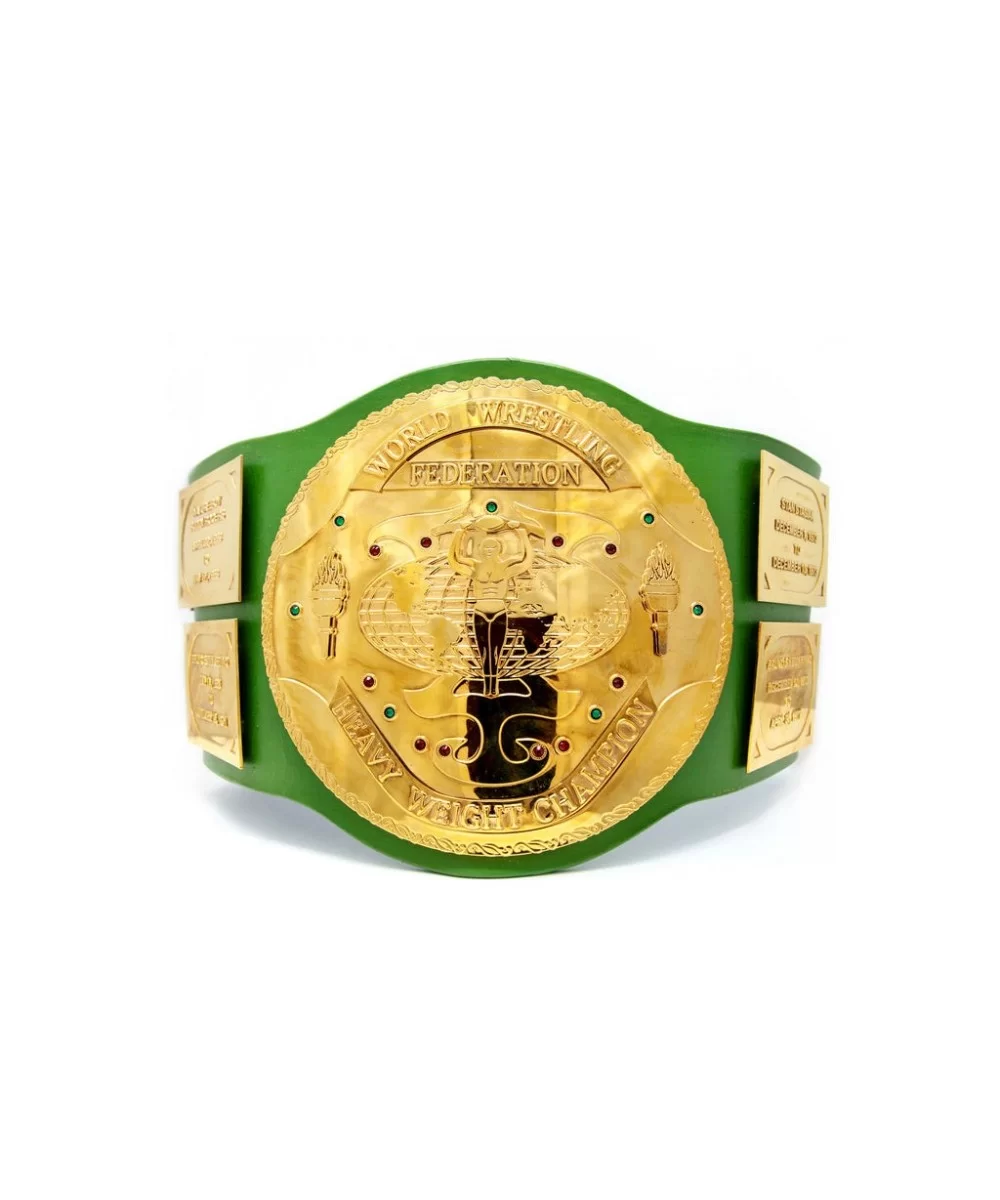 Hulk Hogan Signed WWF Big Green Championship Belt 13lbs Replic $545.60 Signed Items