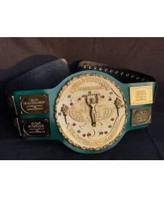 Hulk Hogan Signed WWF Big Green Championship Belt 13lbs Replic $545.60 Signed Items