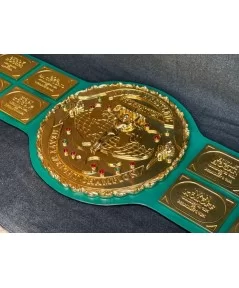 Hulk Hogan Signed WWF Big Green Championship Belt 13lbs Replic $545.60 Signed Items